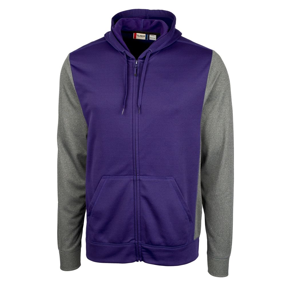 NWT Clique College Purple Mens Helsa Sport Colorblock Full Zip